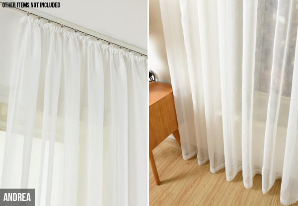 Sheer Ready-Made Net Curtains - Available in Two Styles & Six Sizes — photo 7