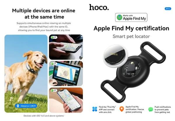 Hoco Smart Wireless Pet Tracker Tag for Collars - Compatible with Apple — photo 4