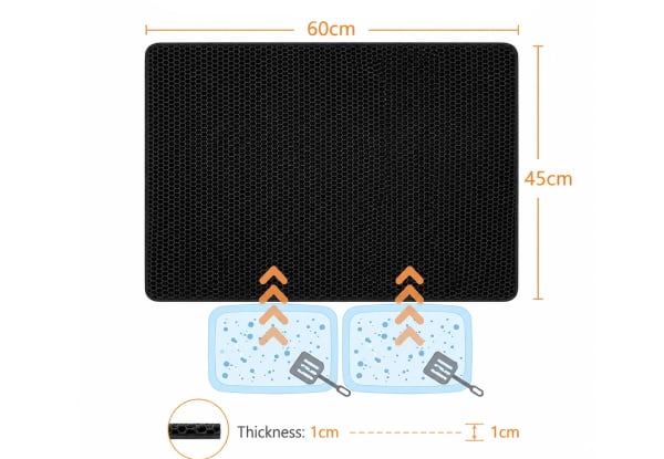 Two Double-Layer Honeycomb Cat Litter Mat — photo 4