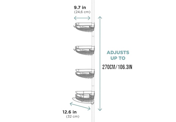 Adjustable Bathroom Storage Rack — photo 3