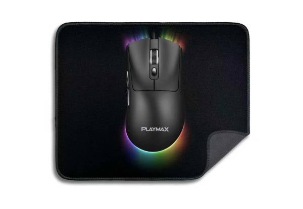 Playmax Black RGB Gaming Mouse & Mouse Mat Combo