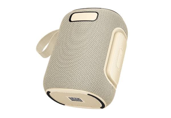 Hoco 10W LED Bluetooth Speaker with Multi-Mode Playback - Beige/White