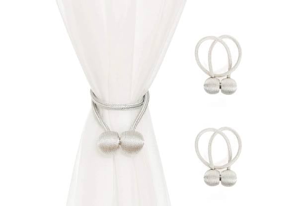 Two Pairs of Window Curtain Magnetic Tie Band - Available in Three Colours — photo 2