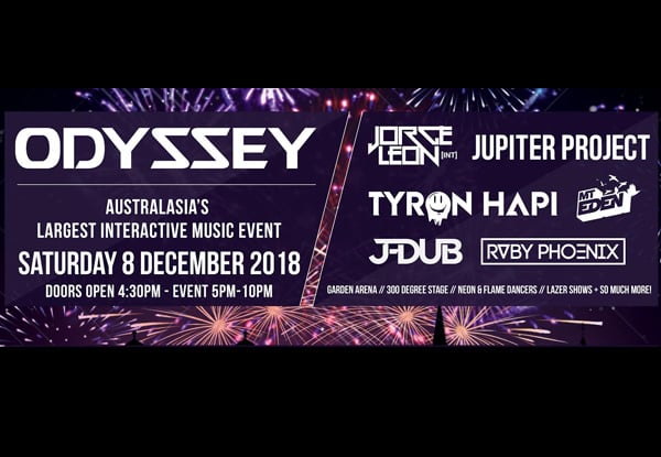 GA Ticket to ODYSSEY - Australasia's Largest Interactive Music Event December 8th 2018 - Christchurch 
 - Option for Two — photo 5
