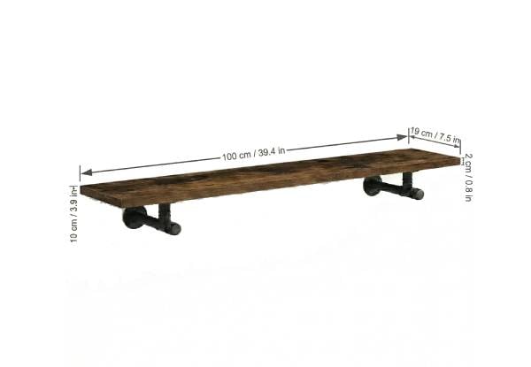 Two-Pack Industrial Floating Wall Shelves - Three Options Available — photo 8