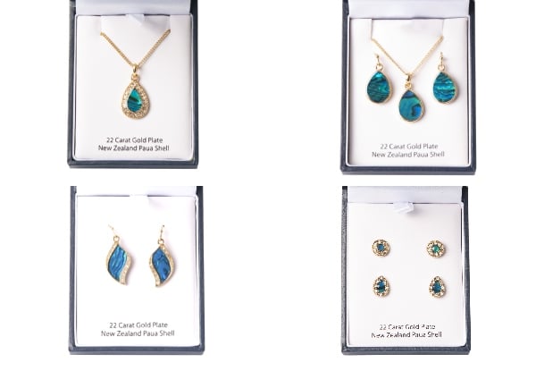 Paua Gold Jewellery Range - Seven Options Available