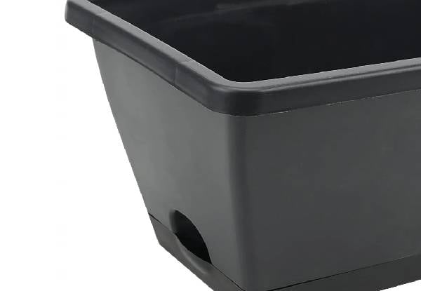 10-Pack 15L Rectangular Planter Box Set with Drainage Tray — photo 3
