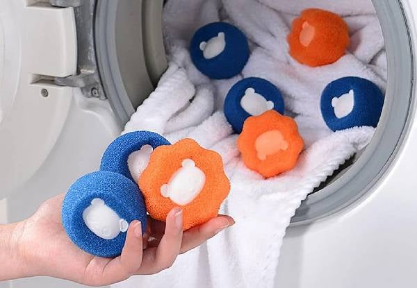 Six-Piece Laundry Pet Hair Remover Ball