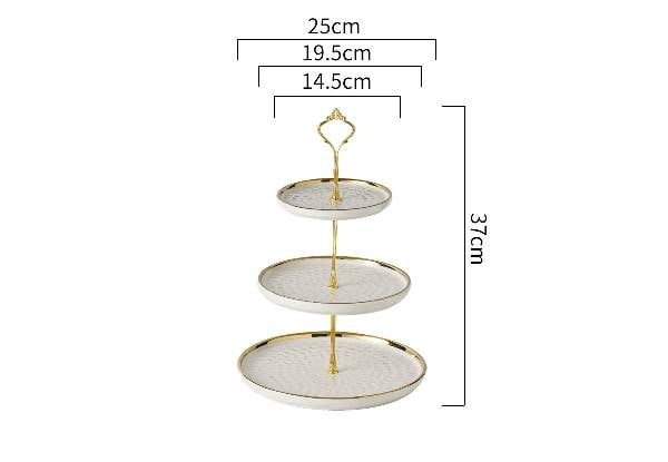 Three-Tier Ceramic High Tea Dessert Stand - Available in Two Colours — photo 6