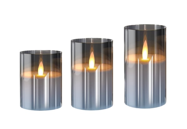 Three-Piece Flameless LED Candle Set - Two Colours Available — photo 4