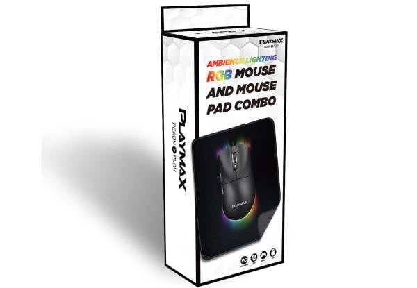Playmax Black RGB Gaming Mouse & Mouse Mat Combo — photo 5