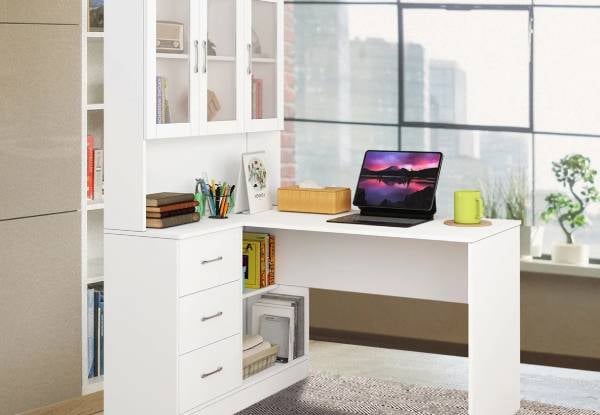 Multifunctional Study Desk with Shelves — photo 2