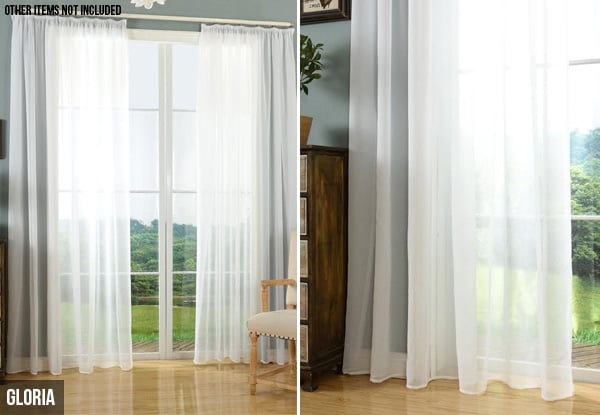 Sheer Ready-Made Net Curtains - Available in Two Styles & Six Sizes — photo 3