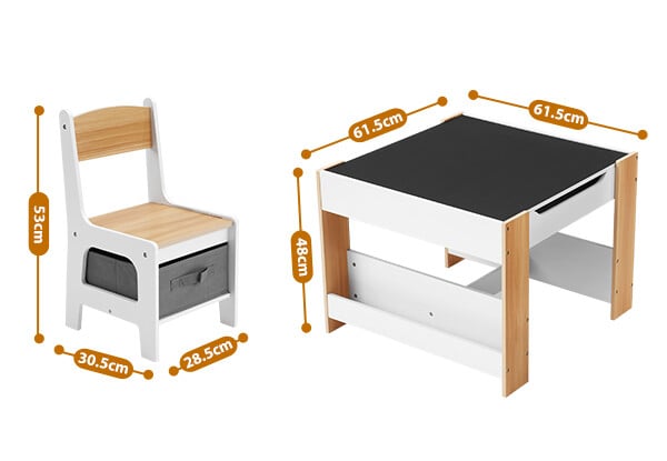 Kidbot Four-in-One Kids Table Activity Centre & Chair Set with Storage — photo 5