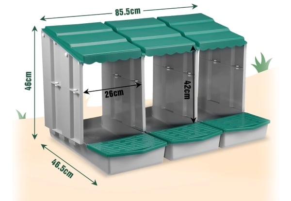 Three-Hole Chicken Nesting Box - Three Colours Available — photo 12
