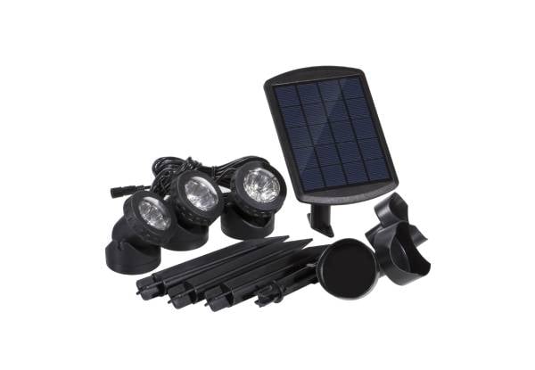 Solar-Powered Outdoor or Underwater Landscape RGB Spot Lights Set