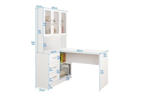 Multifunctional Study Desk with Shelves — photo 3