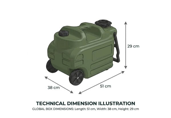 28L Portable Wheeled Water Jug with Folding Handle — photo 5