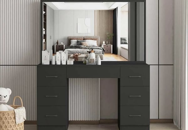Vanity Dressing Table Set with Mirror & Drawers - Three Colours Available — photo 2