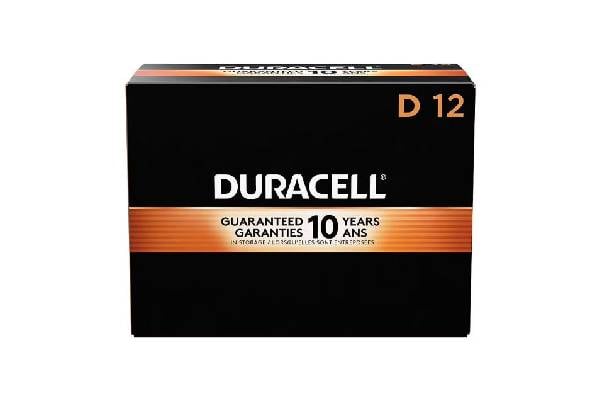 Duracell 12-Pack Coppertop D Alkaline Batteries